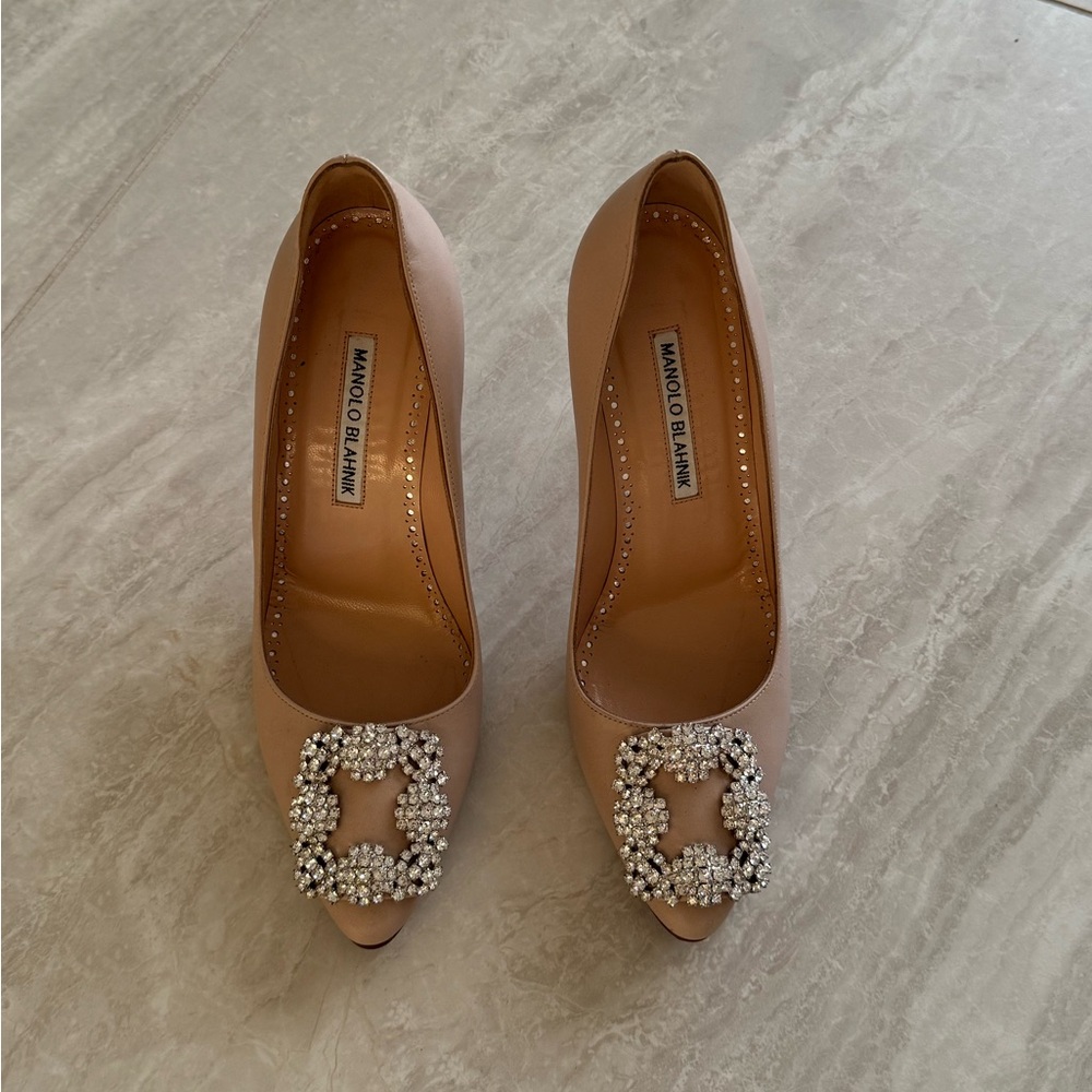 Manila Blahnik Nude Heels - Picture 9 of 12